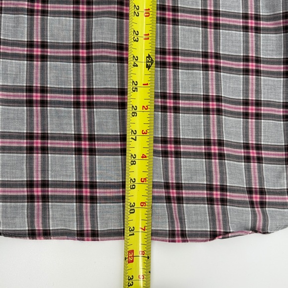 Johnnie-O Top Shelf Men's Gray Pink Plaid Button Down Long Sleeve Shirt - Picture 7 of 7